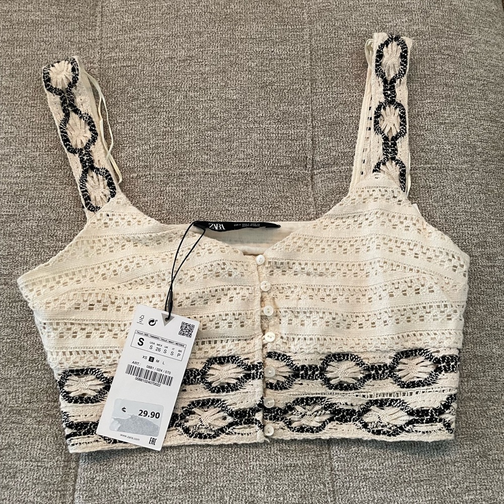 Brand New Zara Crop Top Size Small